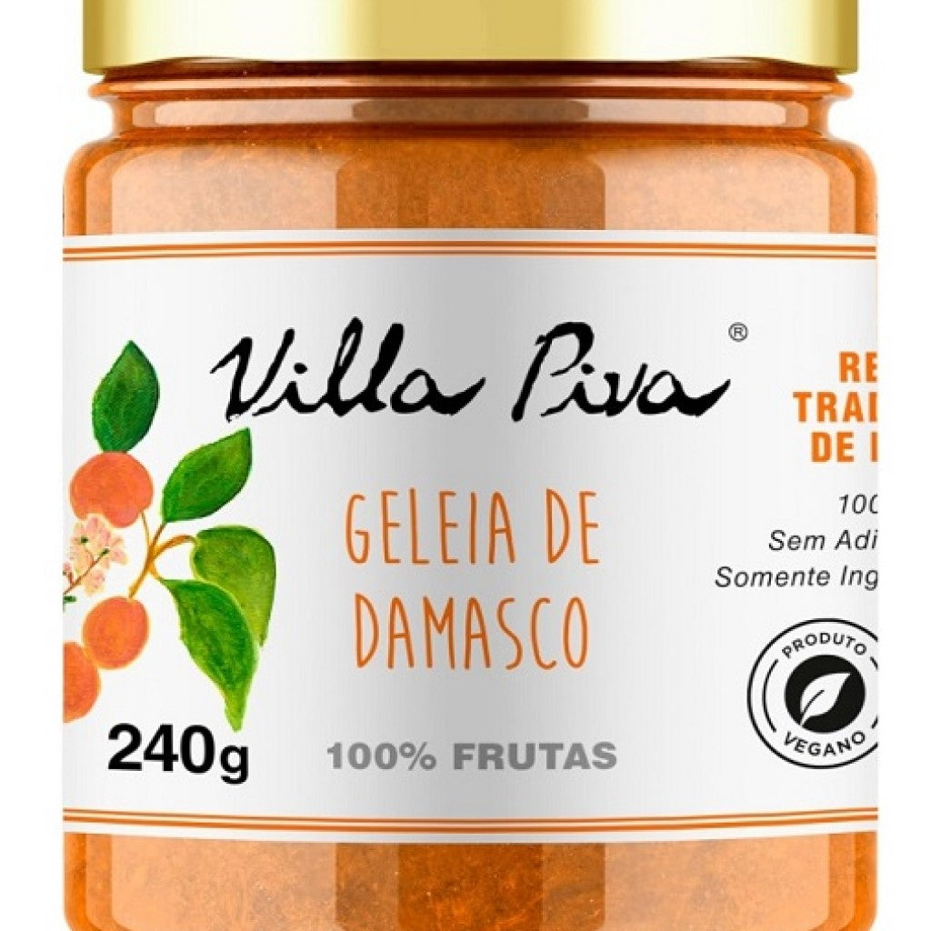 Geleia de Damasco 100% Fruta 240g Villa Piva