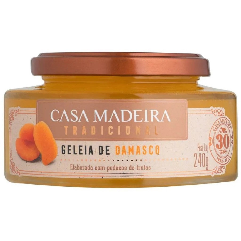 Geleia de Damasco com Pedaços 240g Casa Madeira