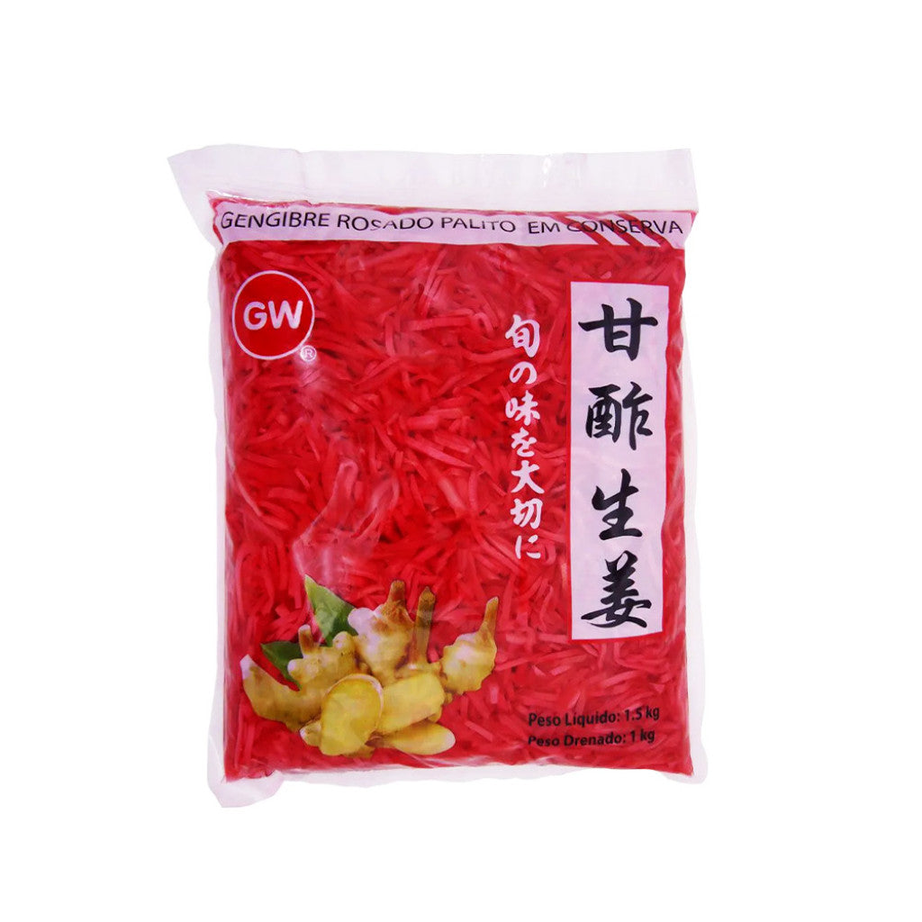 Gengibre Rosado Palito em Conserva GW 1.4Kg – Gari em Palitos
