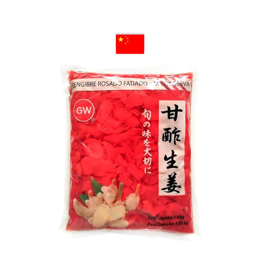 Gengibre Rosado em Conserva Fatiado GW 1.4Kg