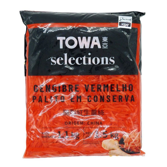 Gengibre Vermelho Palito em Conserva 1,5kg Towa