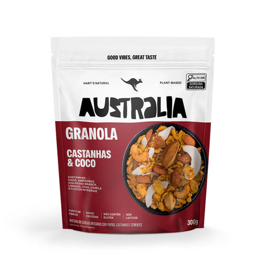 Granola Australia Castanha/Melado E Canela 300g