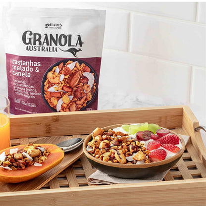 Granola Australia Harts Natural Castanha Melado e Canela 300g Sem Glúten