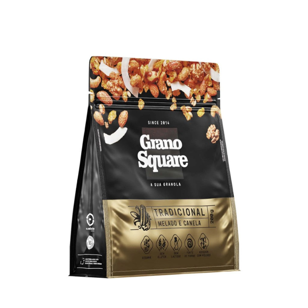 Granola Tradicional Melado e Canela 200g Grano Square