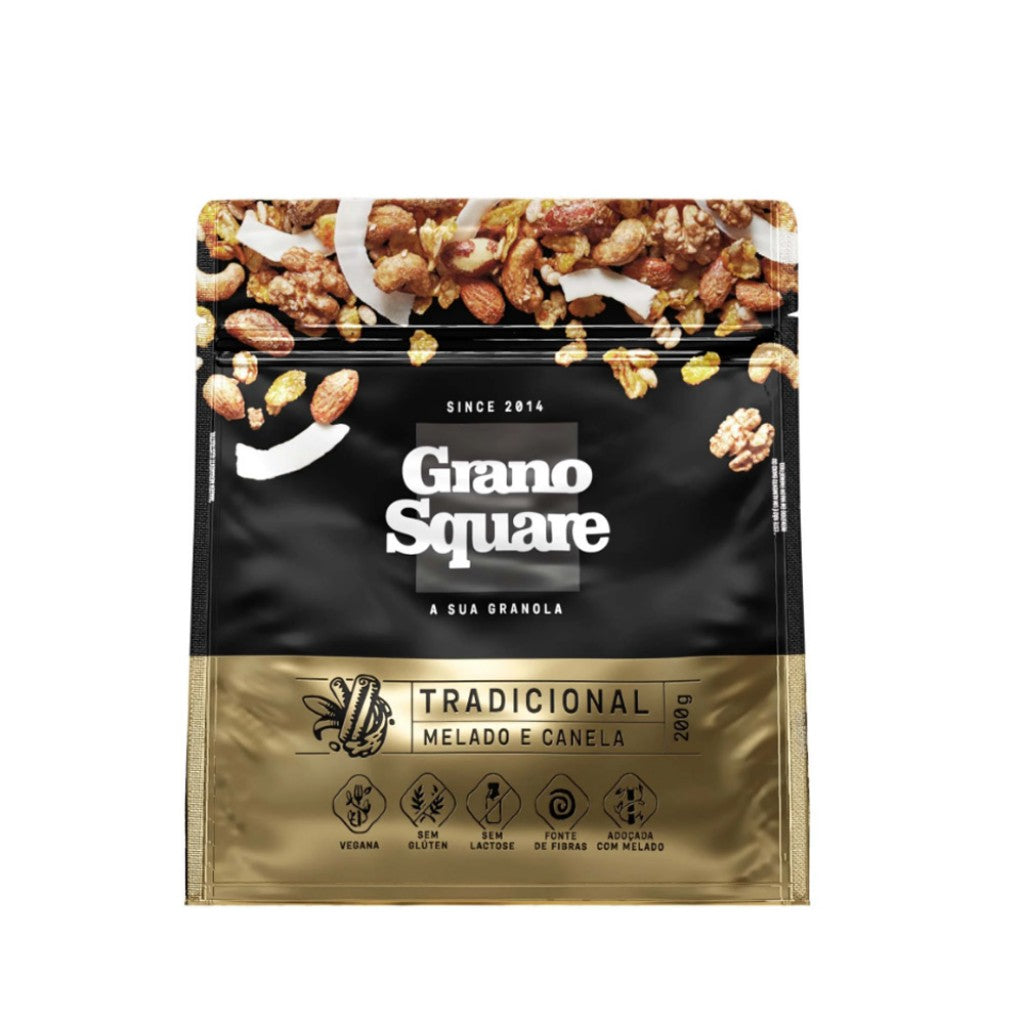 Granola Tradicional Melado e Canela 200g Grano Square