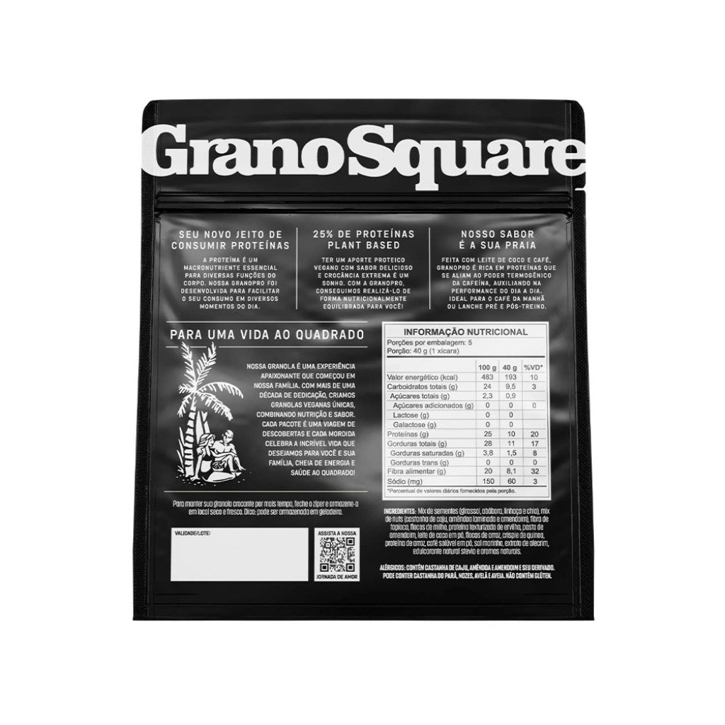 Granola Pro Zero Cappuccino 200g Grano Square