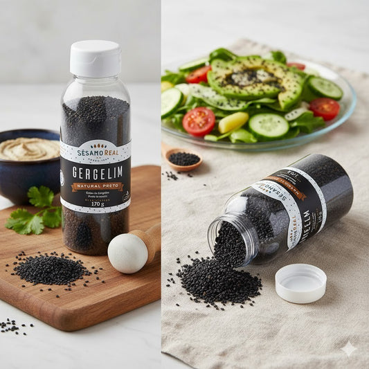 Grãos de Gergelim Natural Preto 170g Sésamo Real