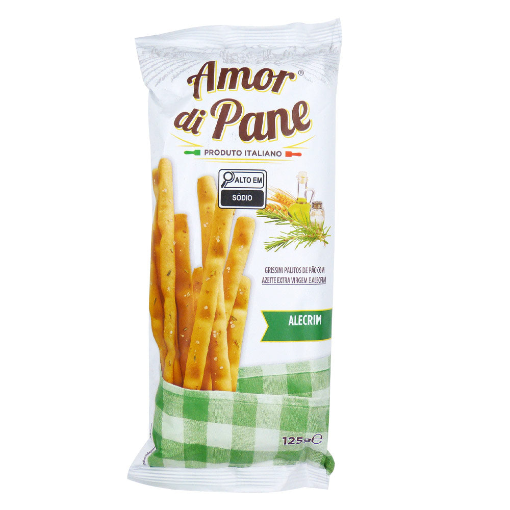 Grissini Palitos De Pão Sabor Alecrim 125g