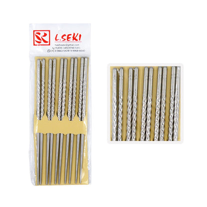 Hashi Inox Espiral C/5 Pares L.Seki