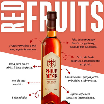 Hidromel Philip Mead Red Fruits Frutas Vermelhas 500ml