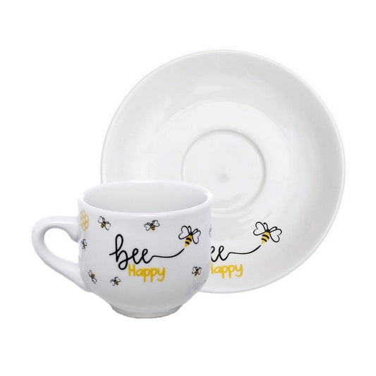 Jogo 6 Xicaras de Café com Pires Honey 90ml - Hauskraft