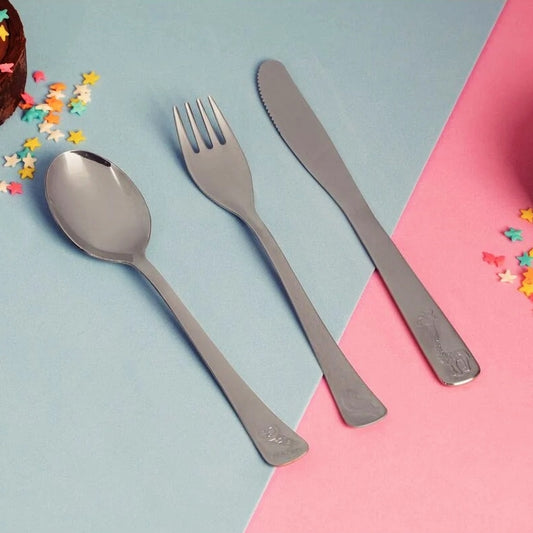 JOGO DE TALHERES INFANTIL BABY FRIENDS INOX 3PCS TRAMONTINA