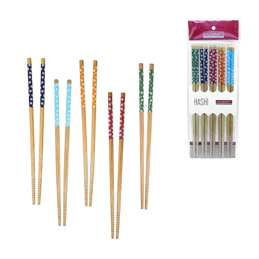 Jogo de Hashi de Madeira com 5 pares 24cm