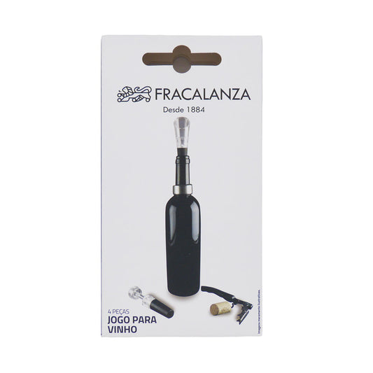 Jogo Para Vinho com 4 Peças e Caixa Personalizada Fracalanza
