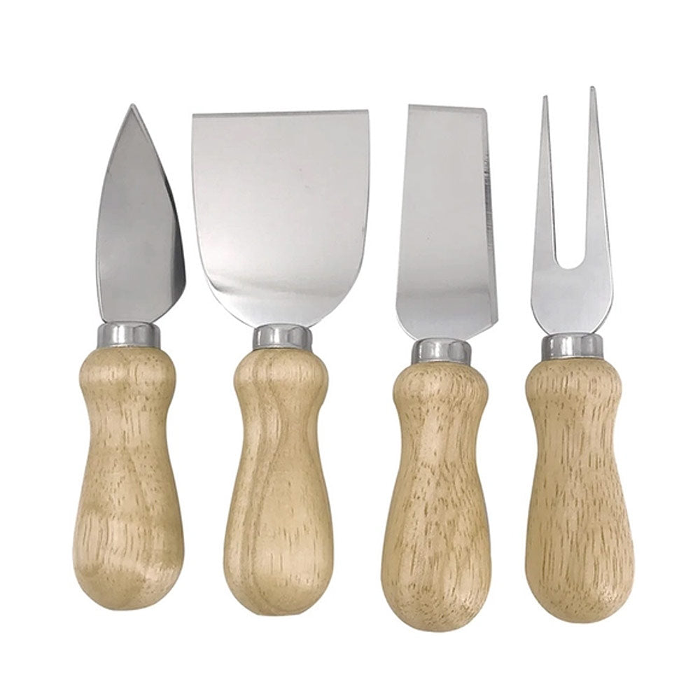 Jogo com 4 Facas para Queijo e Suporte de Madeira - Dynasty