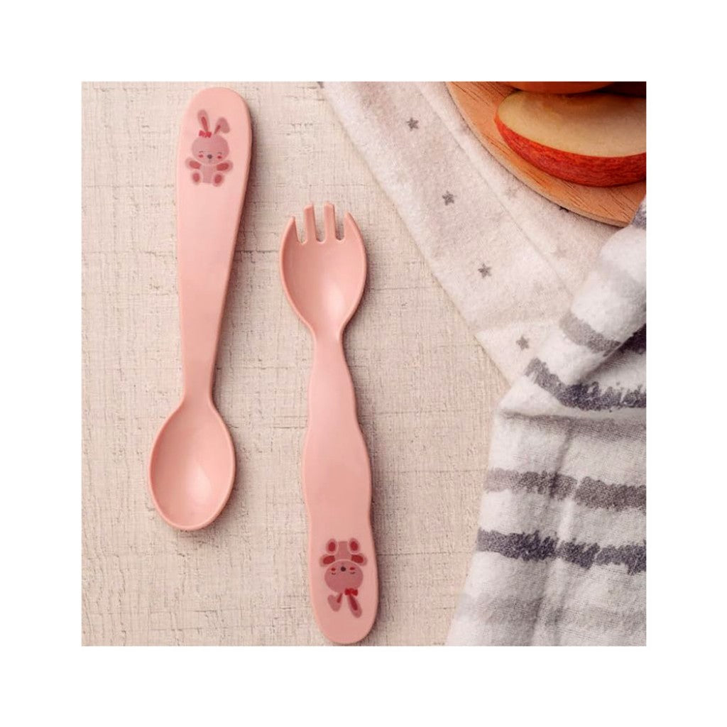 Jogo de Pote e Talheres Infantil Le Petit Rosa c/3pcs Tramontina
