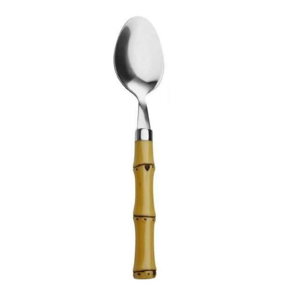 Kit 4 Colheres de Aço Inox Cabo Plástico Estilo Bambu Dynasty