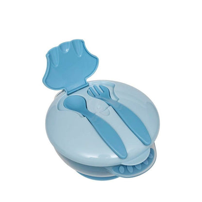 Kit Refeiçãocom Compartimento e Talheres Azul Buba