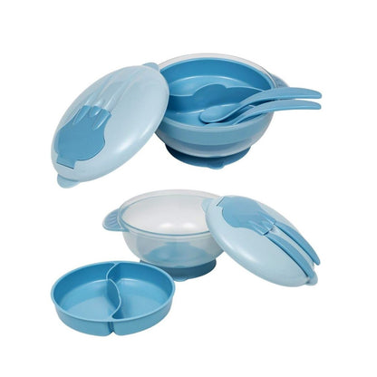 Kit Refeiçãocom Compartimento e Talheres Azul Buba