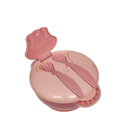 Kit Refeição com Compartimento e Talheres Rosa Buba