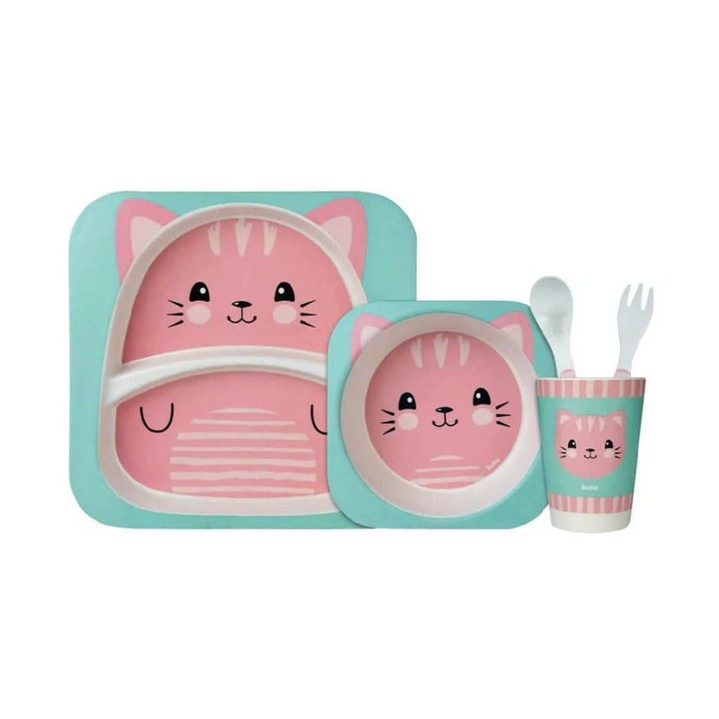 Kit Refeição em Bambu Gatinho Buba