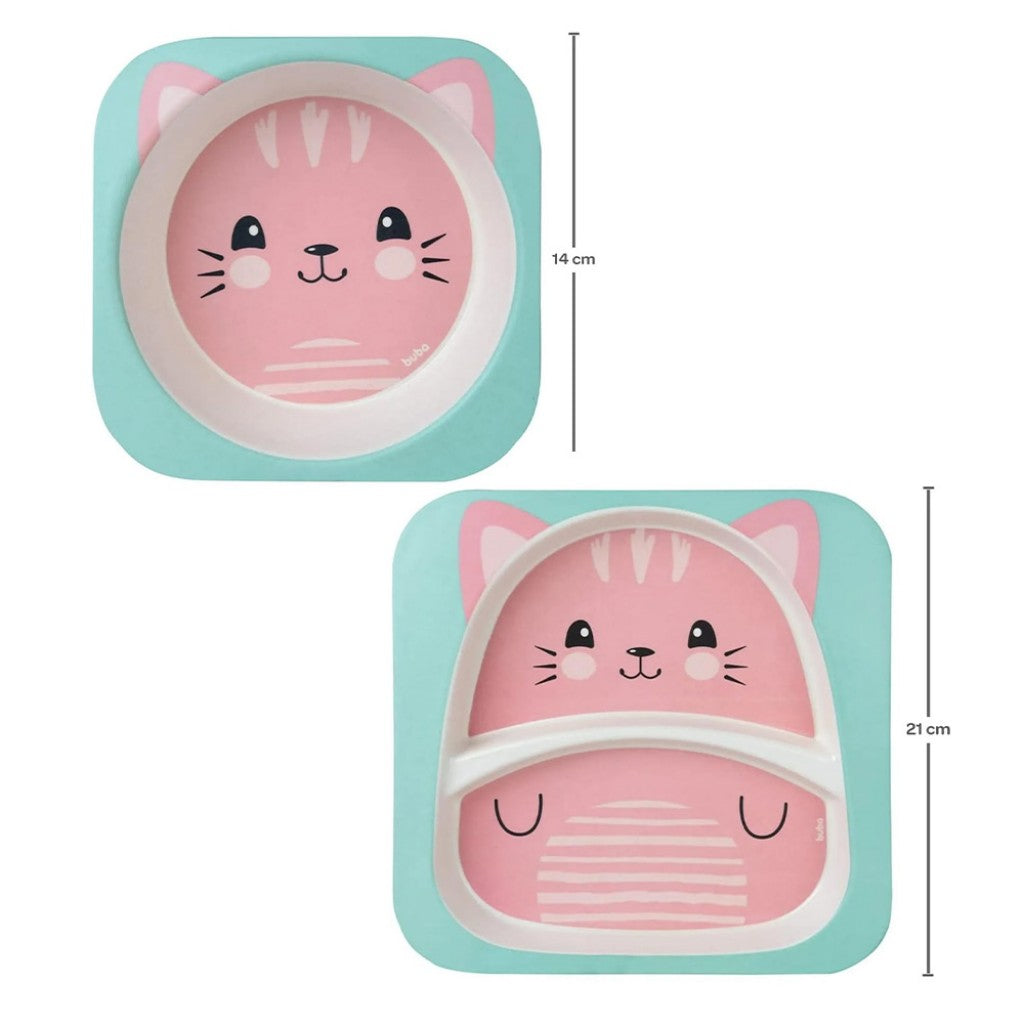 Kit Refeição em Bambu Gatinho Buba