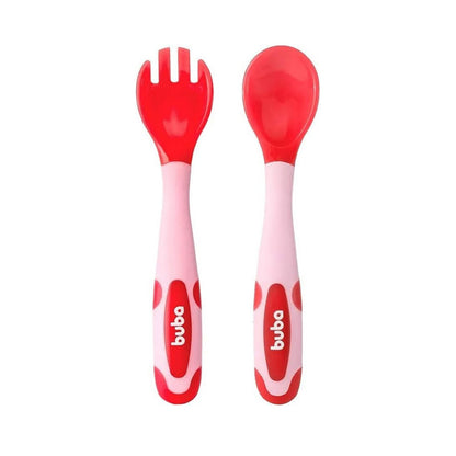 Kit Talheres Termossensiveis Rosa Buba
