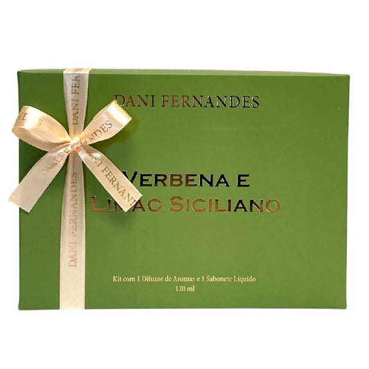 Kit com 1 Difusor de Aromas e 1 Sabonete Líquido Verbena e Limão Siciliano 120ml Dani Fernandes