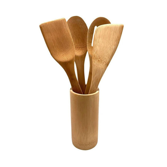 Kit de 4 Utensílios de Bambu Oikos