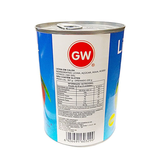 Lichia em Calda Premium sem Caroço 567g Gw