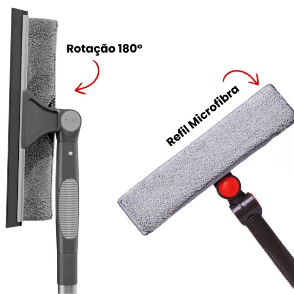 Limpa Vidros 2 em 1 Vermelho e Cinza Powermaid