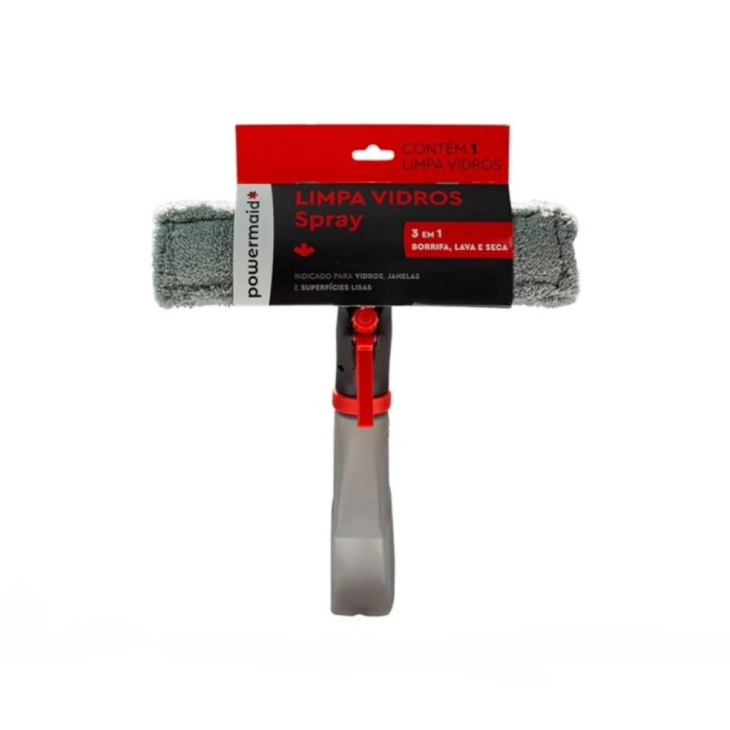Limpa Vidros Spray Vermelho e Cinza Powermaid