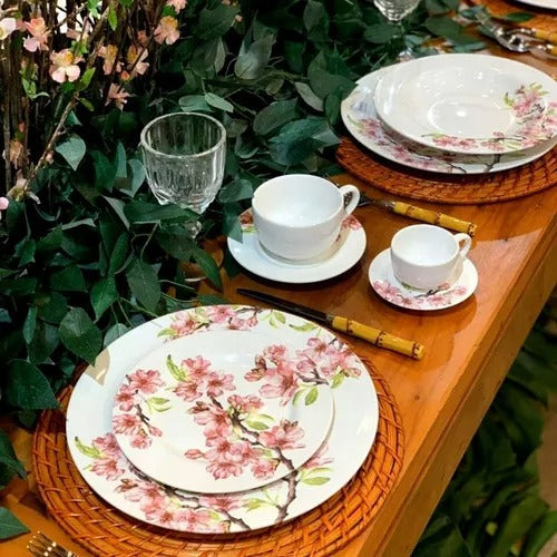 Conjunto de 6 Pratos Rasos Cerejeira 28,5x2,2cm Alleanza