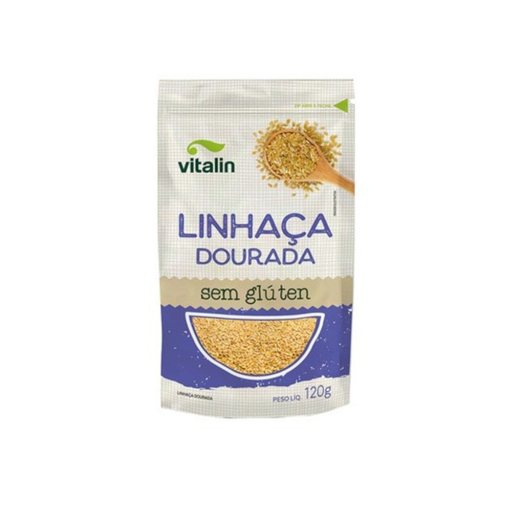 Linhaça Dourada em Grãos Sem Glúten 120g Vitalin