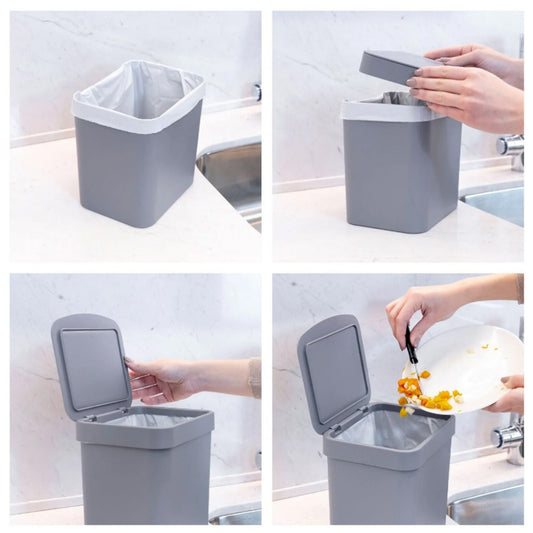 Lixeira para pia de cozinha Trium Chumbo 4,7l Ou