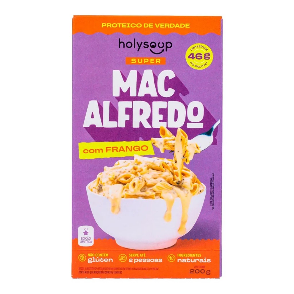 Mac Alfredo com Frango 200g Holy Foods