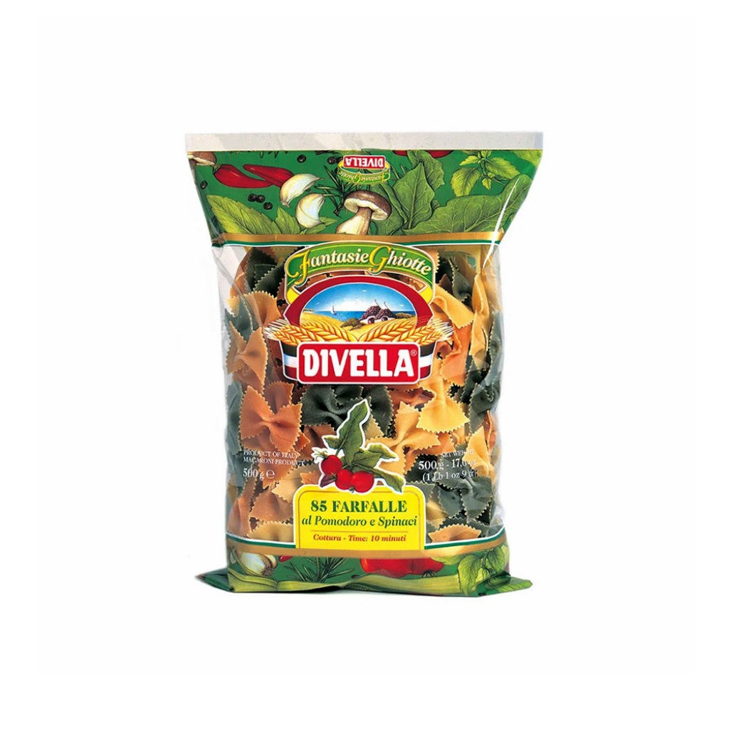 Macarrão Farfalle Tricolor 085/1 500g Divella