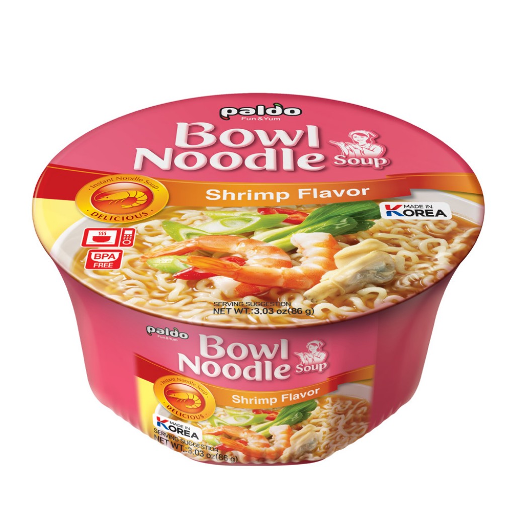 Macarrão Instantâneo Picante sabor Camarão Bowl 86g Paldo