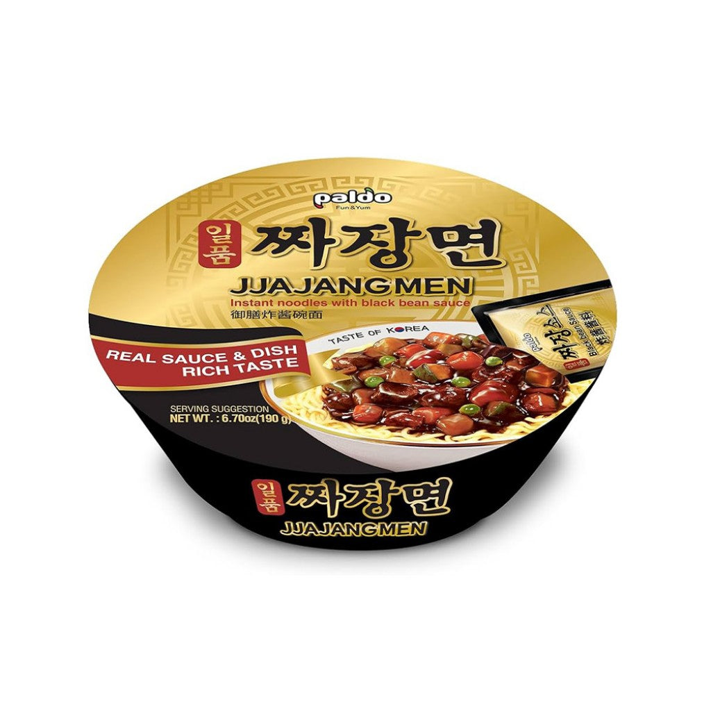 Macarrão Instantâneo Coreano Soja Preta sem Pimenta Jjajangmen 190g Paldo