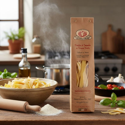 Macarrão Pappardelle Rigate Rustichella d'Abruzzo 500g Massa Italiana Premium