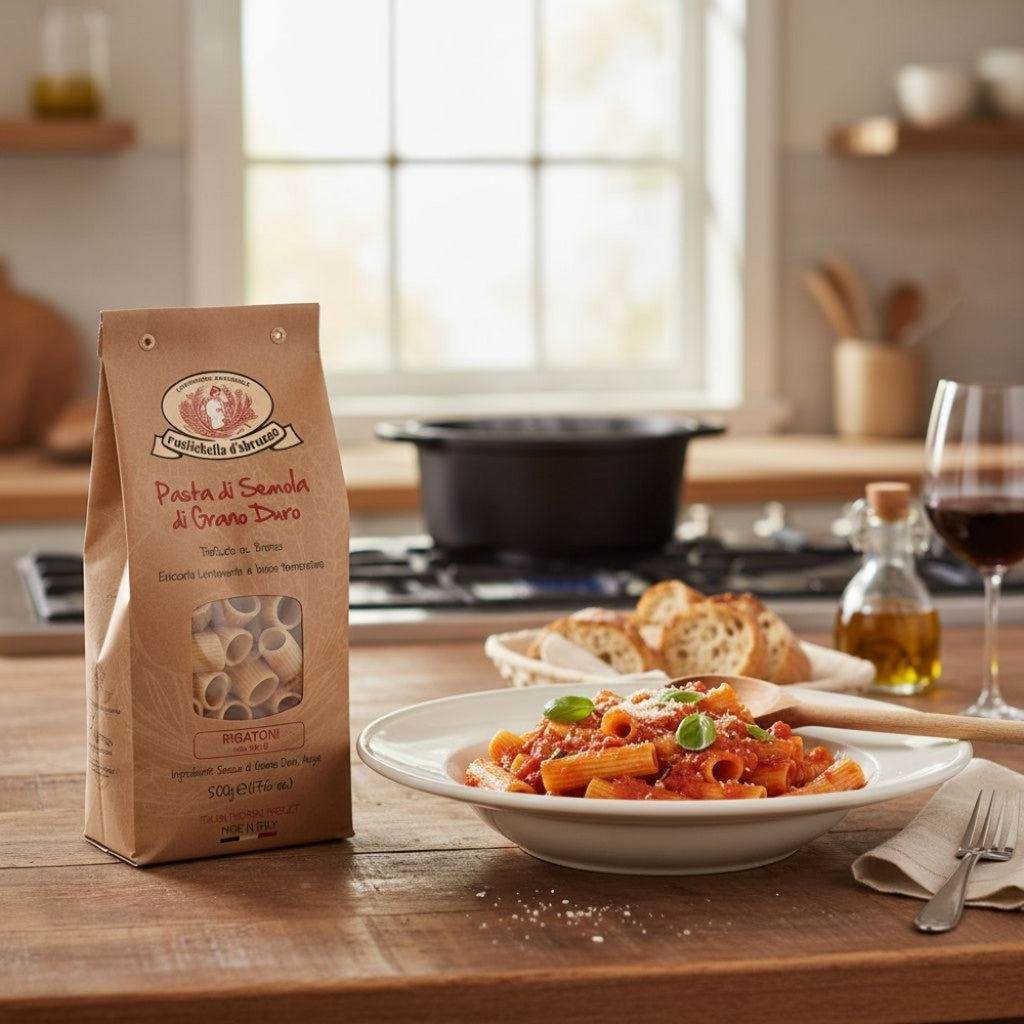 Macarrão Rigatoni 500g Rustichella d’Abruzzo