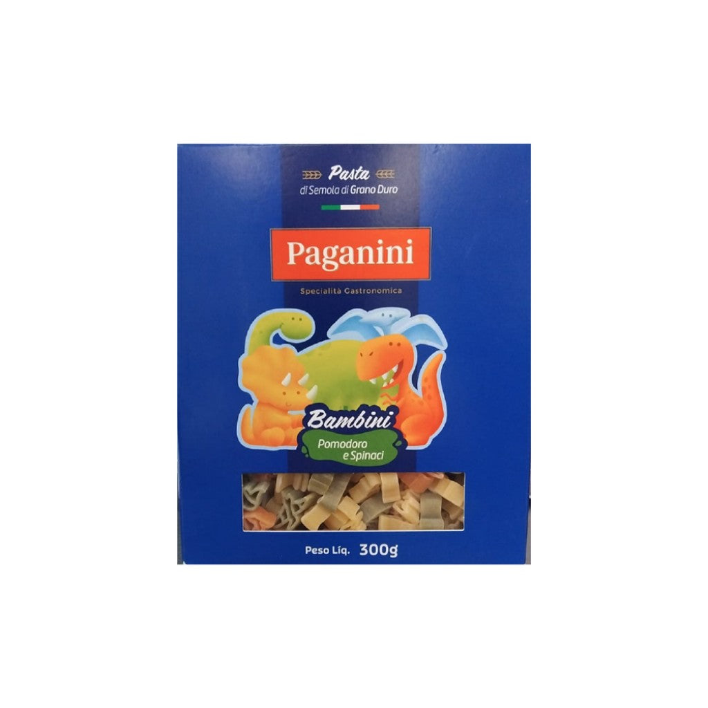 Macarrão Tricolor Dinossauro Bambini 300g Paganini