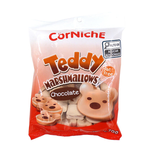 Marshmallows Ursinhos Sabor Chocolate 70g