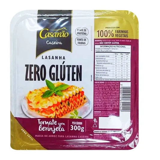 Massa Caseira Lasanha Tomate/Berinjela 300g Casarão
