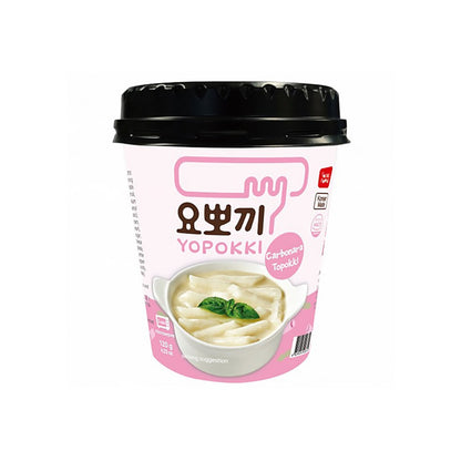 Massa de Arroz Yopokki Carbonara Young Poong 120g - Tteokbokki Instantâneo