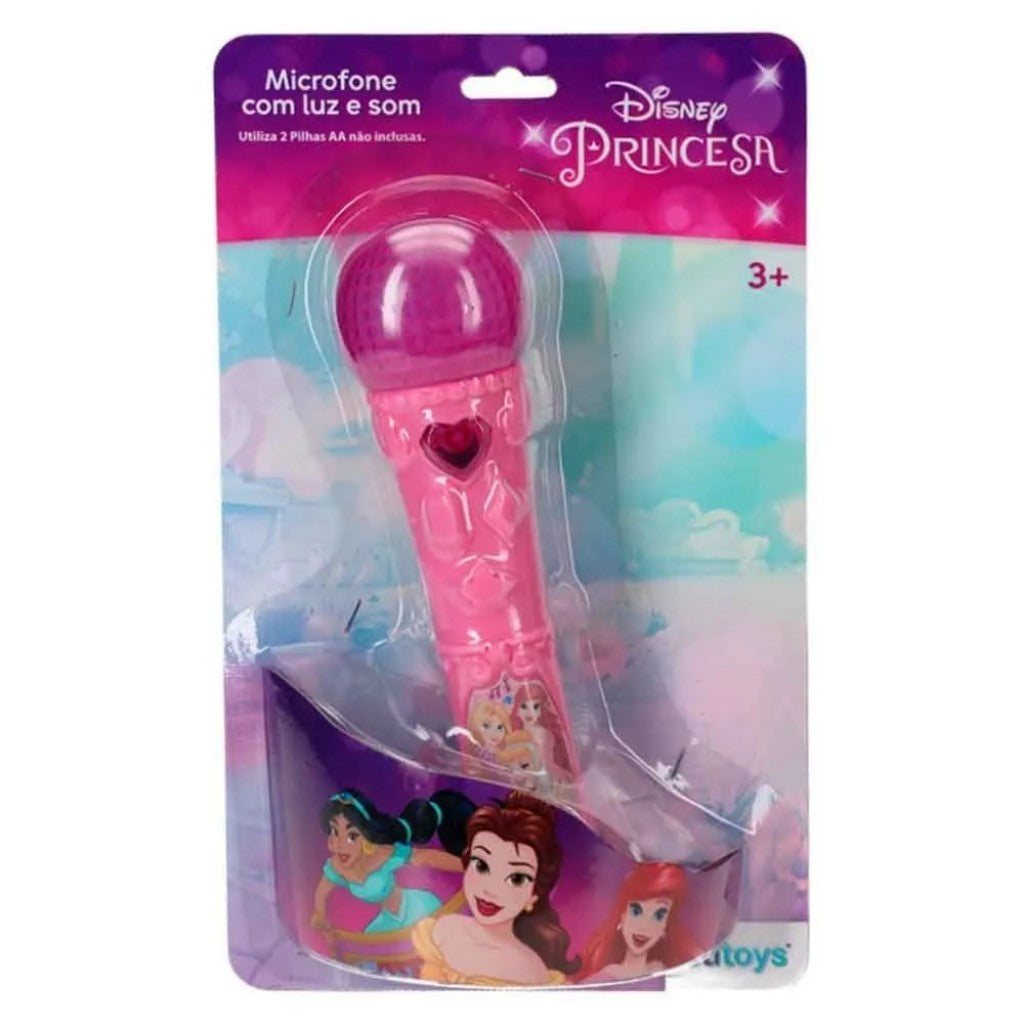 Microfone com Luz e Som Princesa Disney Etitoys