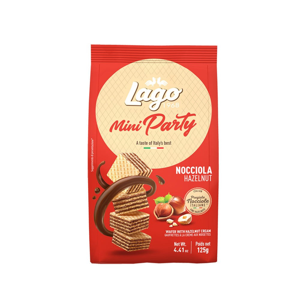 Mini Wafers Avelãs Party Nocciola 125g Gastone Lago