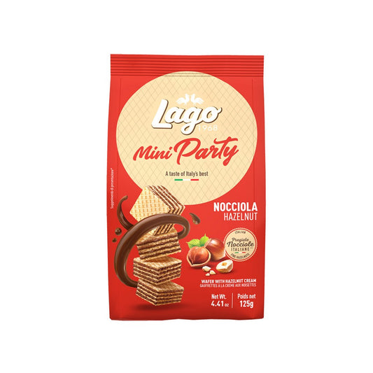 Mini Wafers Avelãs Party Nocciola 125g Gastone Lago