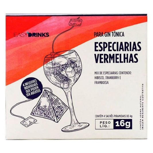 Mix Especiarias Gin Tônica Frutas Cítricas 4 sachês 16g Easy Drinks