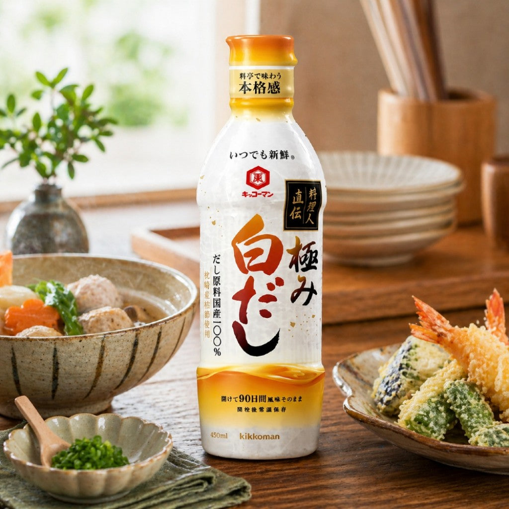 Molho Concentrado de Peixe e Alga Marinha para Sopa 450ml Kikkoman